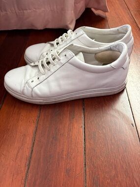 Apoint Men's White Leather Sneakers